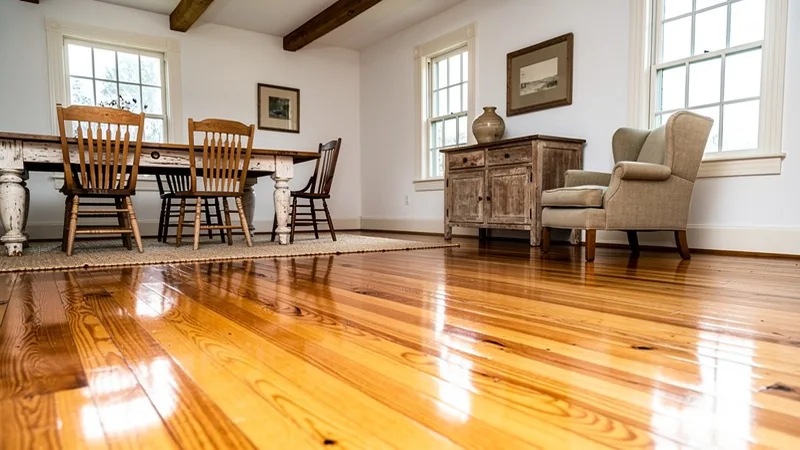 Hardwood floor refinishing work in an older home in Gardner, KS