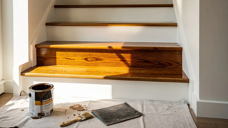 Stair Tread & Baluster Refinishing service in Olathe, KS